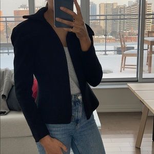 VINTAGE | Wool Moto Black Jacket